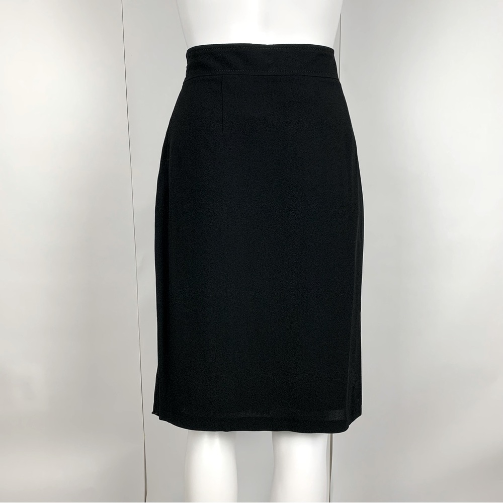 Bluemarine Pleated Front Jewel Knot Midi skirt Black - Picture 2 of 16